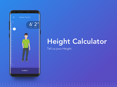 Height Calculator android app height calculator illustration mobile app ui ux