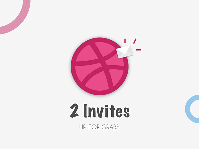 2 Dribbble Invites dribbble giveaway illustration invites vector