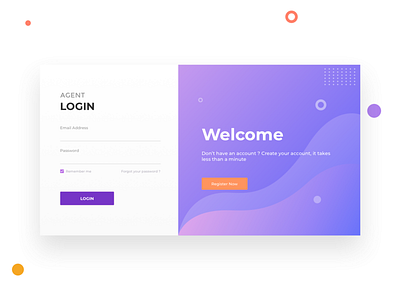 Agent Login Page by Prateek Saini on Dribbble