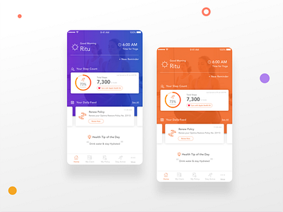 Dashboard - Fitness App android android app dashboad dashboard app fitness illustraion minimal product side menu sketch ui user interface design ux