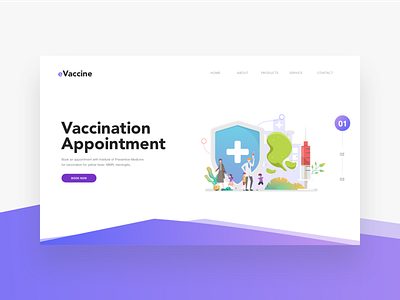 Vaccination Appointment UI design doctor illustration light medical minimal product sketch ui user inteface user interface design ux vaccination web