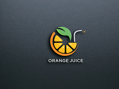 Orange Juice 3d Logo adobe illustrator adobe photoshop graphic design juice juice 3d logo juice logo logo orange juice orange juice 3d logo vector
