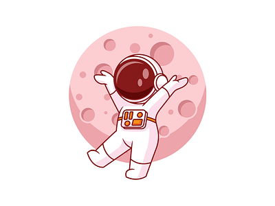 Astronaut Illustration Cartoon animal branding cartoon character cute design graphic design illustration logo