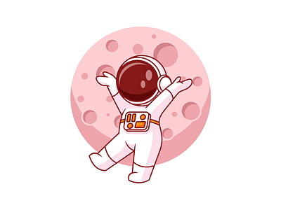 Astronaut Illustration Cartoon