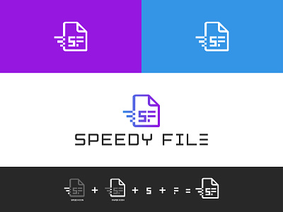 Speedy File logo 3d abstract animation app icon best logo branding design graphic design illustration logo minimalist motion graphics symbol typography ui ux vector