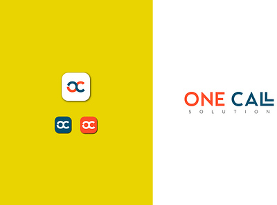 One Call Logo 3d branding custom logo design graphic design illustration logo minimalist