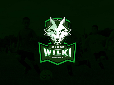 Młode Wilki - Kid's football team identity logo logotype mark symbol