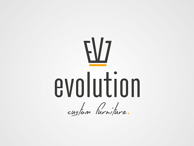 Evolution - Custom Furniture identity logo logotype mark symbol