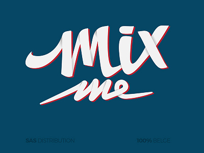 Mix Me - Logo handlettering letter logo mix me vape