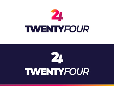24 Logo 24 gradient logo monogram