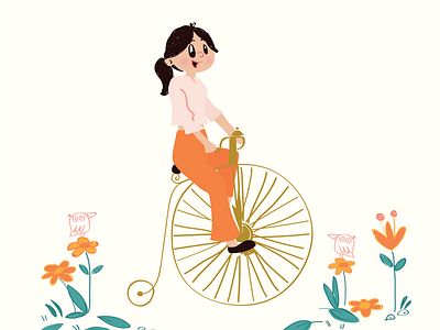 Summer Days cycle design illustration summer vector