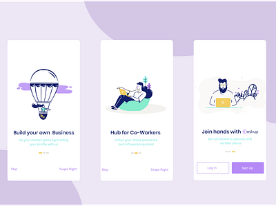deskup mobile app design illustration mobie app ui