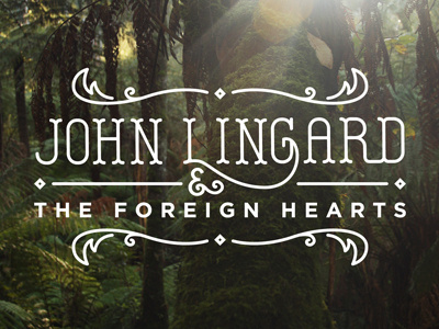 Foreign Hearts country forest lettering music typography