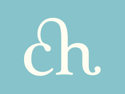 "C" & "H" Ligature lettering ligature logo typography
