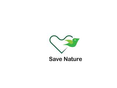 Nature logo with bird combination. Bird is a symbol of peace.