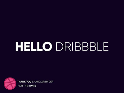 Hello Dribbble hello dribbble