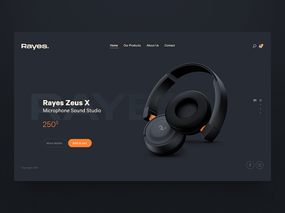 Rayes Headphones Store | Landing Page