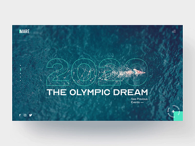 The Olympic dream | Landing Page 2020 animation app design download dribbble free freelance inspiration invision psd trend ui ui design user experience user interface ux web web design webdesign