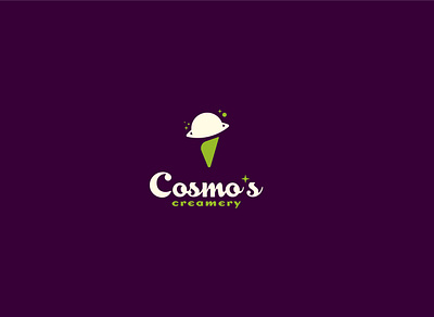 Cosmo's Creamery branding cosmos creamery creative design ice cream logo reddit space vector