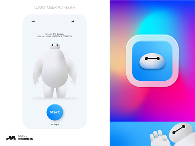 Inktober #3 - Bulky app baymax big hero 6 branding bulky design icon logo ui ux