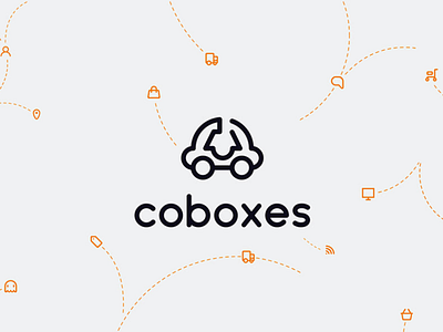 Coboxes branding design logo vector