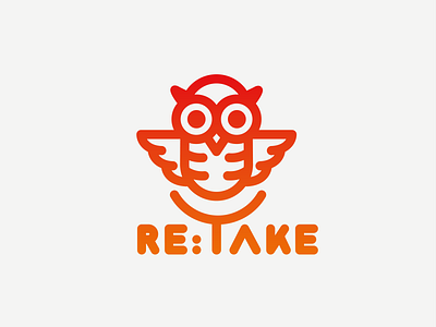 Re: Take branding design flat gradient logo owl vector youtube