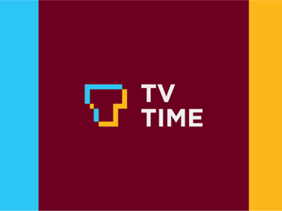 TV TIME branding flat logo re brand re branding vector