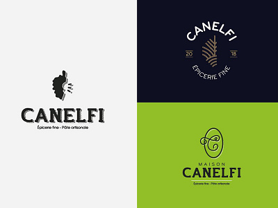 Canelfi logo concept branding corse corsica design grocery logo logo concept vector