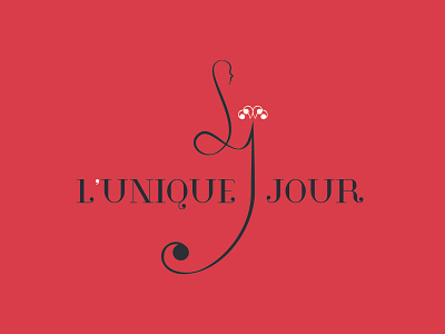 L'Unique Jour branding design flat logo monogram vector wedding