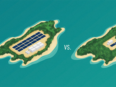 solar power infographic illustration info design island isometric solar