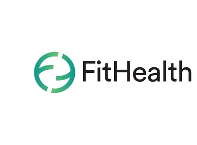 FitHealth Logo Concept f gradient logo graphic design h logo logo design type