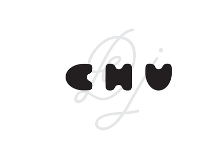 Dj Chu Logo custom type dj logo logo design script type