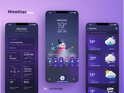 Weather App Ui Design For iOS 16