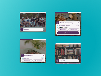 event cards app ui ux