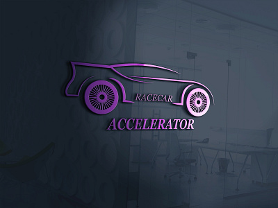 RACING CAR VECTOR LOGO DESIGN. 3d branding graphic design logo