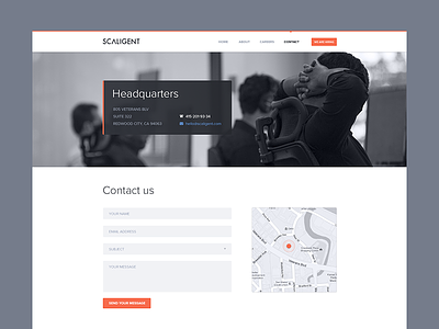 Scaligent - Contact page and form