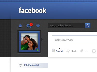 Facebook redesign ( UI / UX ) blue clean facebook grey redesign social ui