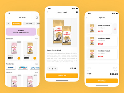 Pet Store app design ios ios app mobile app prototype sketching ui ux wireframe