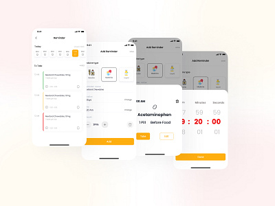 Reminder Screen app ios ios app mobile app pet care pet care app prototype reminder sketching ui ui design ux