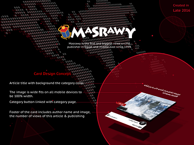 MASRAWY Mobile Version - 2016 app bounce rate card design news news app newsfeed ux research uxdesign
