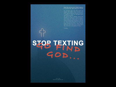 4/365: Stop texting poster