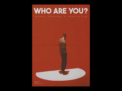 16/365: Who are you? branding clean content design font graphic design layout modern paper poster poster design print product promo red simple texture typography visual visual identity