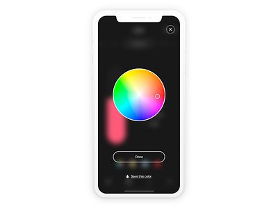 Smart Home – Lights Color Picker adobe adobe xd app appconcept dailyui design ios ios 12 iphone x mobile app screen smart home ui ui design ux design