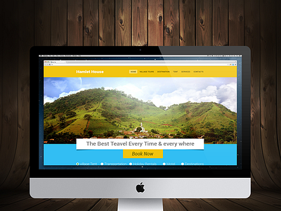 Hemlet house flat ui flat ux hemlet house travel travel ui ux village villagewebui web ui ux