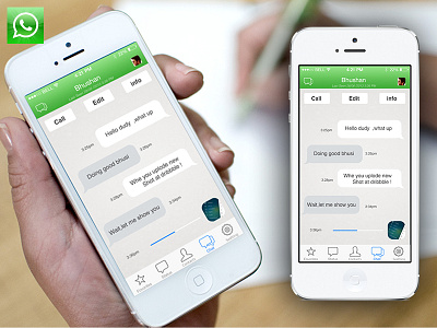 Whatapp redesign ios7 flat ui ios7 ui iphon ui iphon5 whatapp ios7