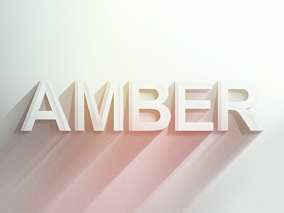 Amber light photoshop shadow typography