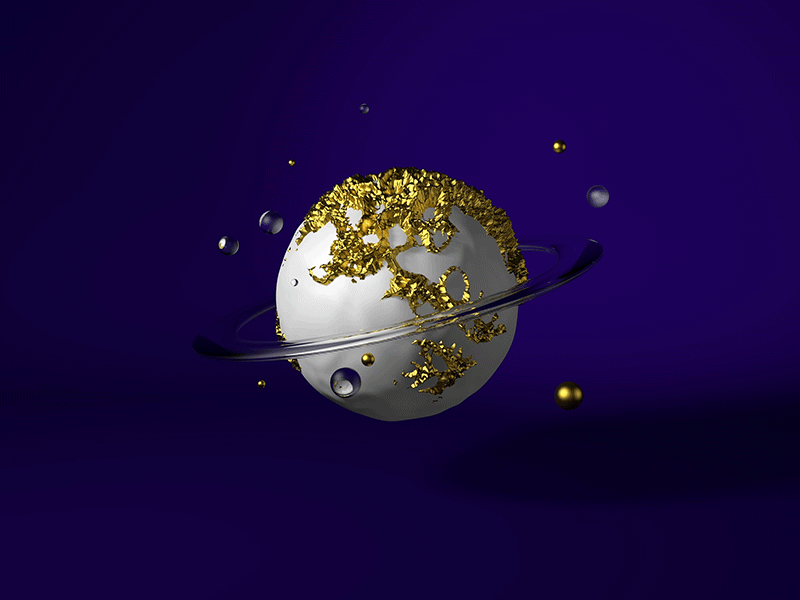 Planetary Ring System cinema4d glass globe gold planet sphere