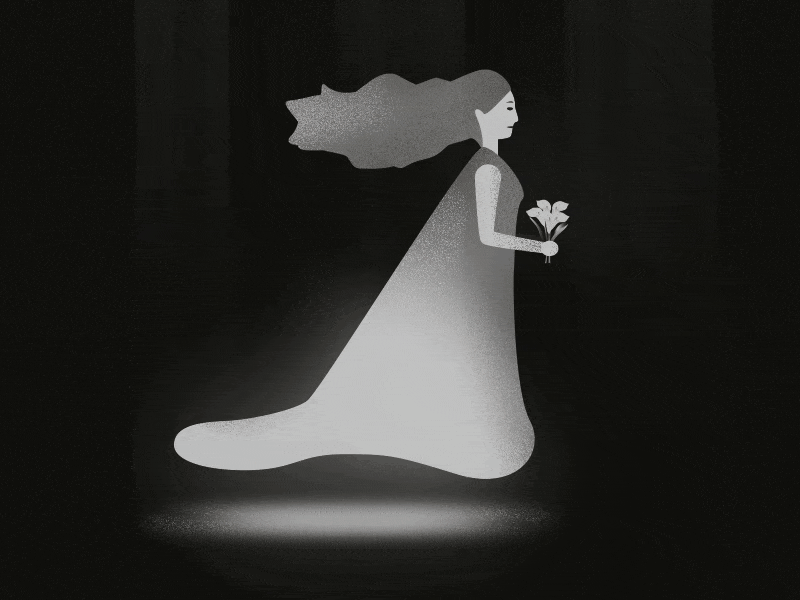 Ghost Bride after effects animation autumn bride dark fall forest ghost gif halloween halloween design horror motion graphics pumpkin