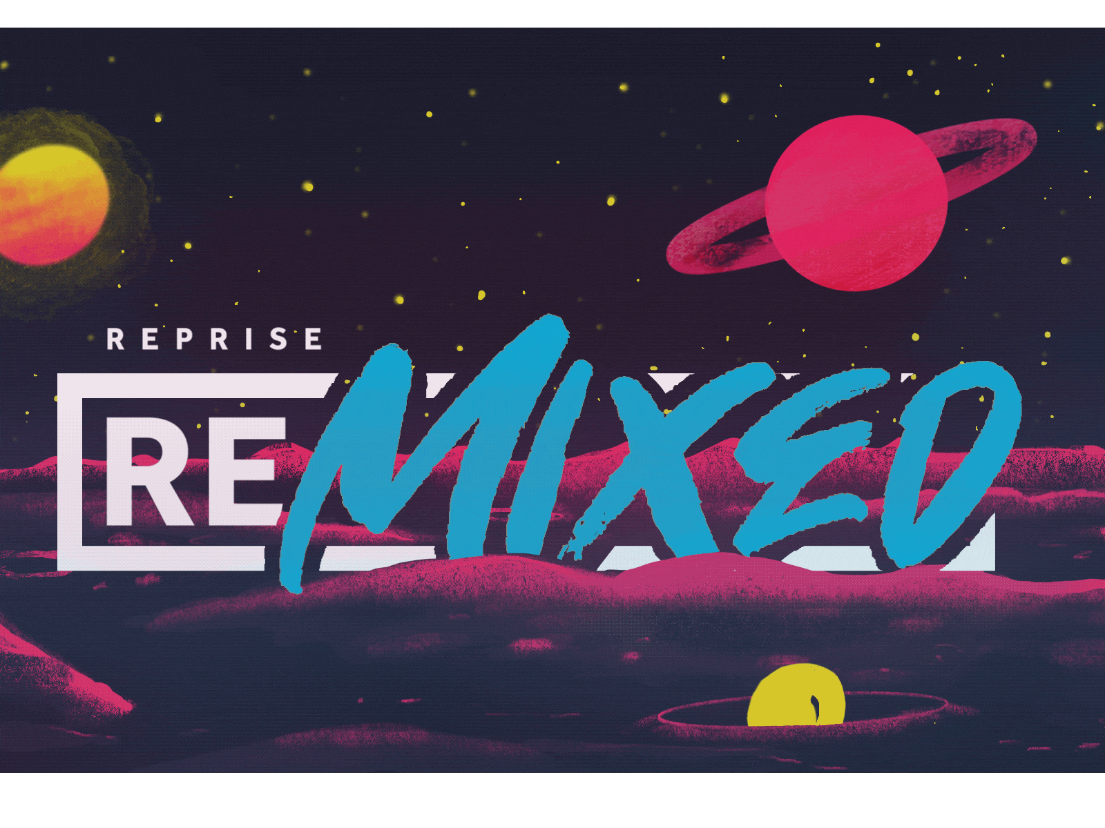 Greetings - Reprised Remixed logo 2d after effects alien animation drawing fantasy framebyframe gif logo motion graphics procreate space spaceship