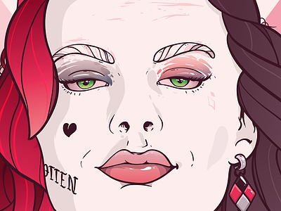 Margot Robbie / Harley Quinn digital harley quinn illustration margot robbie portrait